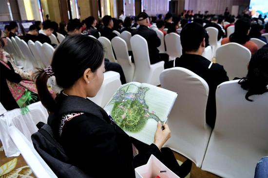 参会嘉宾观看规划图