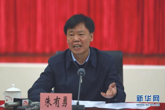 “时代楷模”朱有勇。新华网 赵普凡 摄