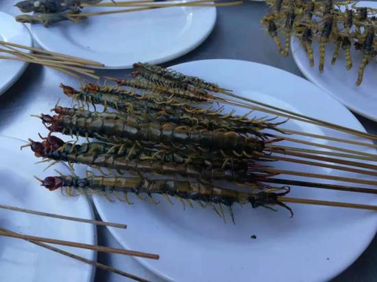 建水特色烧烤——烤各种昆虫 拍摄:冰欲牛仔