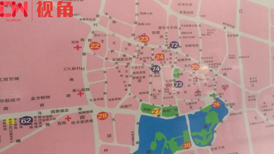 公共单车站点分布图