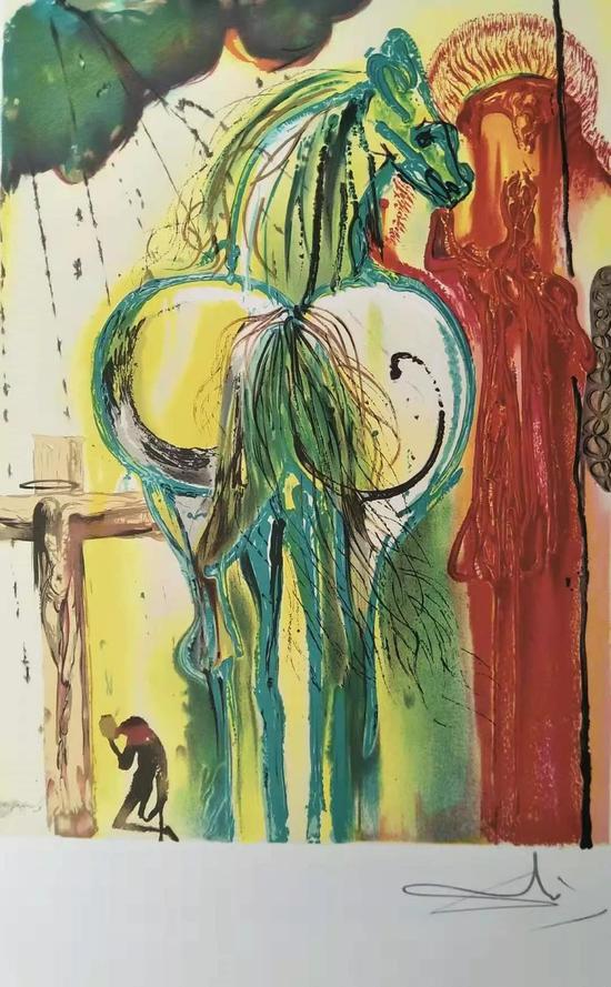 萨尔瓦多·达利 马caligula 32.5X44.5cm 石版画