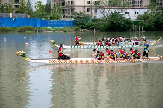 温州龙舟公园龙舟赛。 温州市体育局 供图