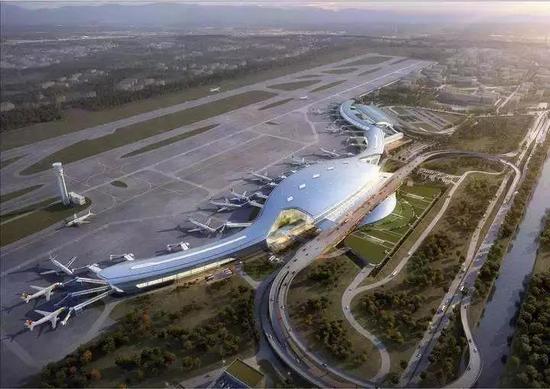 宁波栎社国际机场T2航站楼效果图