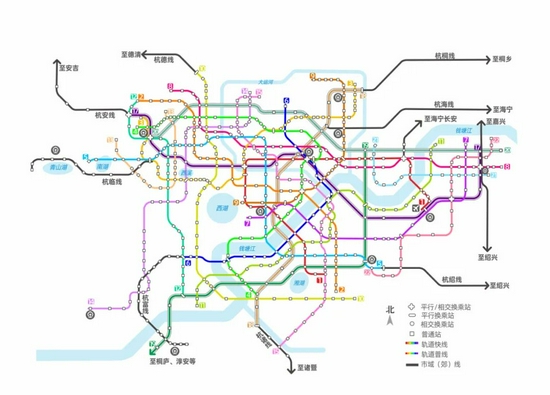 杭州地铁远期规划2030,北京地铁远期规划2030 杭州远期轨道线网规划