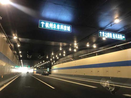 杭文一路隧道今早10点试通车 5分钟可直达紫金