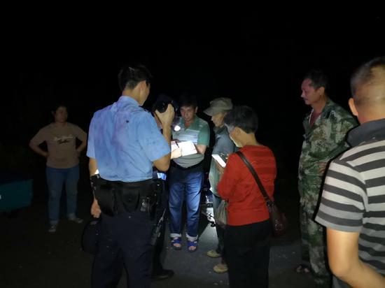 救援现场。警方供图