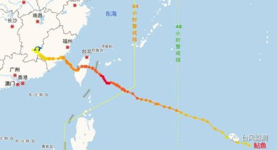 ▲1617号台风鲇鱼路径