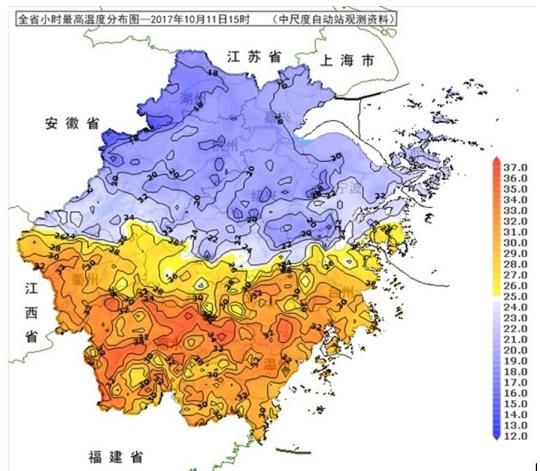 冷空气来袭浙江多地一步入秋 气温呈现断崖式