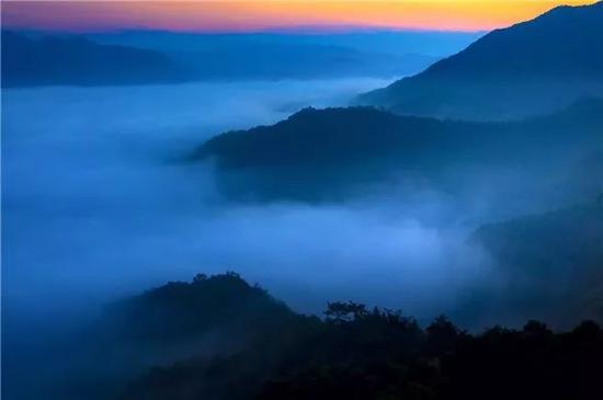 宁海王爱山风景美如画:山庄的炊烟袅袅升起(图