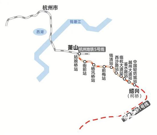 杭绍城际铁路线路图