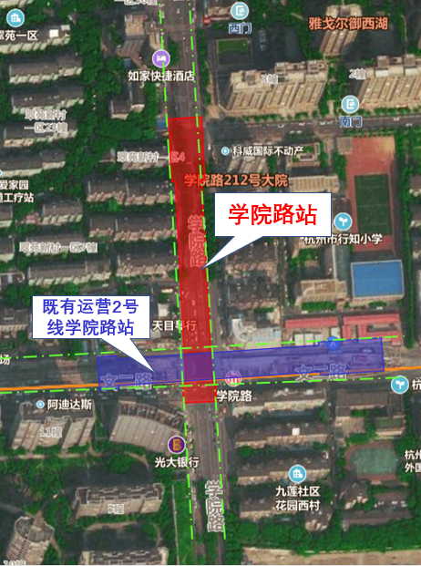 地铁学院路站平面位置示意图