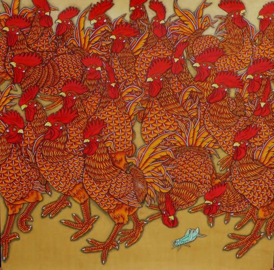 作品:《大吉图》 作者:毛老虎