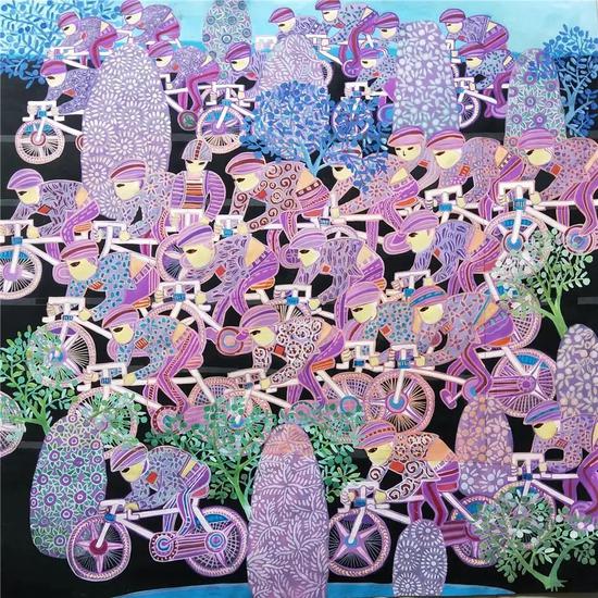 作品:《小康路上齐奋进》 作者:余晓勤
