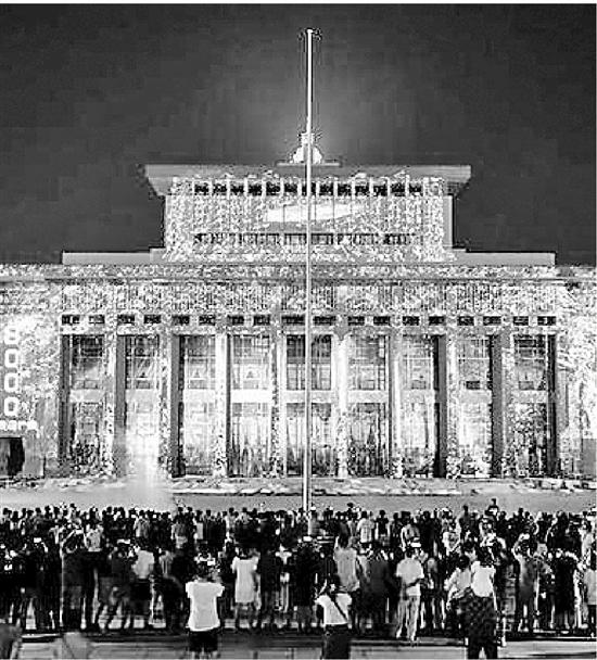 武林广场3D灯光秀实景图