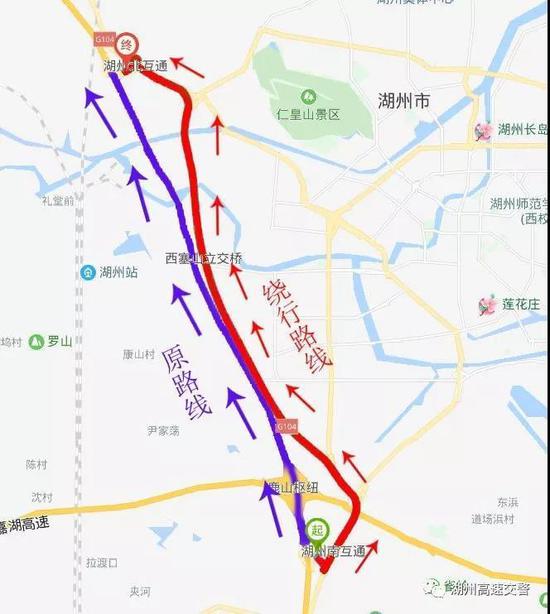 由父子岭省际收费站进浙的车辆绕行路线: