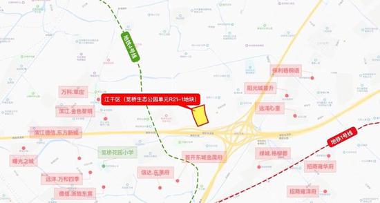 笕桥地块区位图