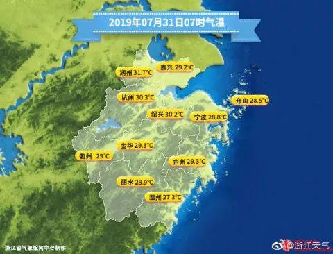 9:19,杭州市气象台发布了今年第六个高温橙色预警信号: