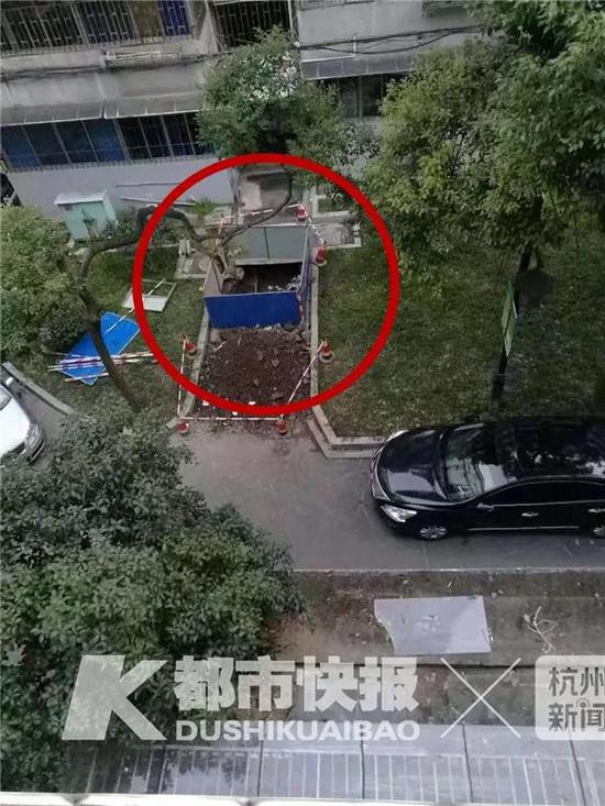 (红圈处为计划加装电梯的位置)