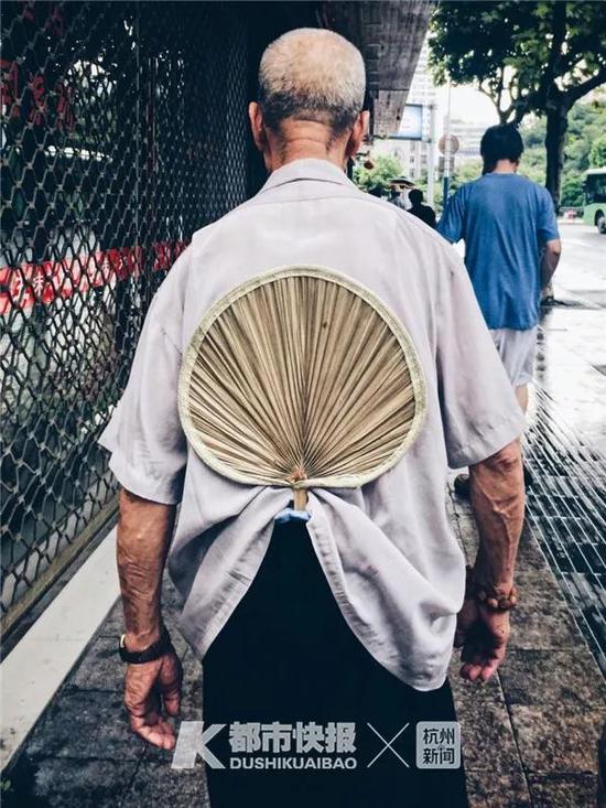 2017年8月,温州环城东路,上年纪的人还是喜欢蒲扇。