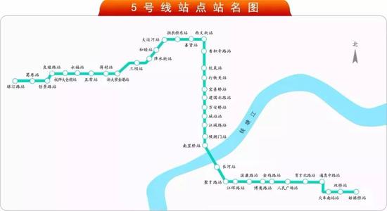 另外,5号线的颜色也是继续延续“七色彩虹”系列,