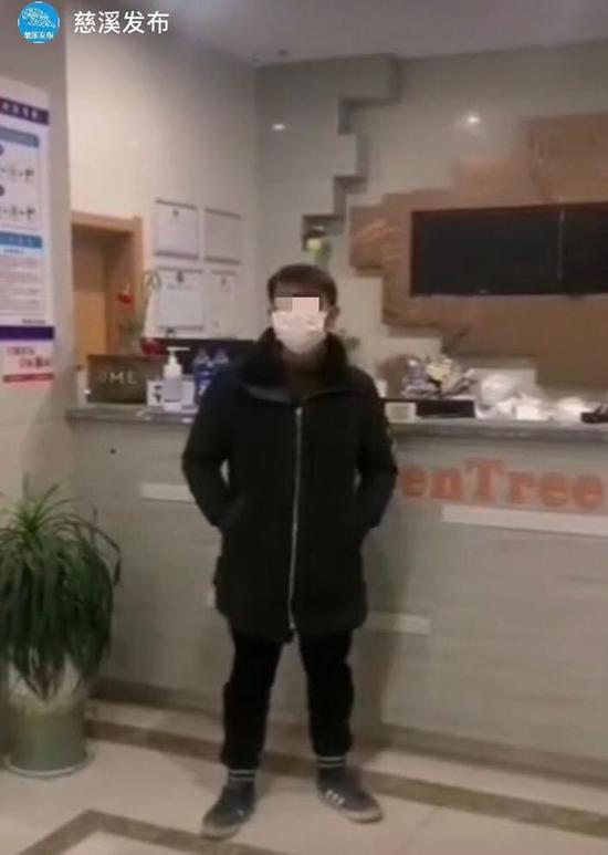 图为当事人。慈溪发布截图