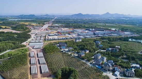 杭州绕城西复线杭绍段施工现场。浙江交通集团杭州板块 供图