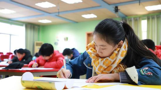 图为考试现场 。 绍兴市北海小学教育集团