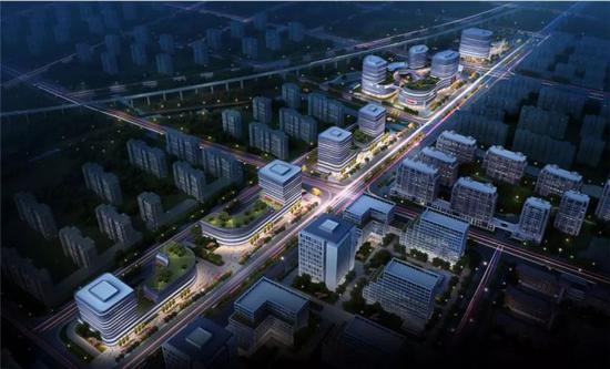 ↑华中南路鸟瞰图