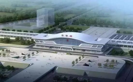 安吉高铁站效果图。湖州宣传部提供