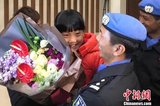 今年2月底,中国(浙江)第六支赴南苏丹维和警队凯旋。张斌 摄