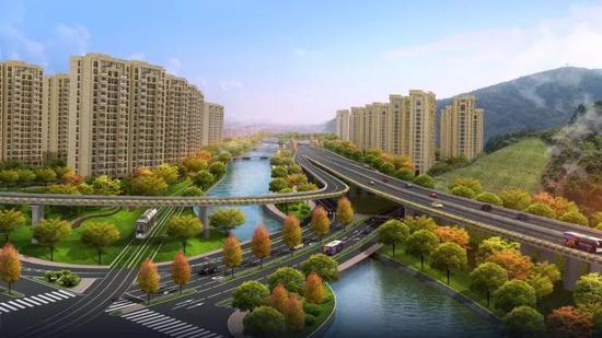 台州内环路黄岩城区段颜值大提升 打造城市形