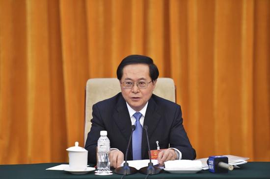 12日上午,浙江代表团举行第七次全体会议,审议全国人大常委会工作报告。浙江在线记者 梁臻 摄