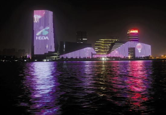 元宵前杭州金沙湖每晚有灯光秀 后续运营时间将调整