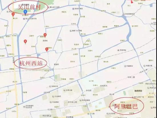 △吴山前村位置图