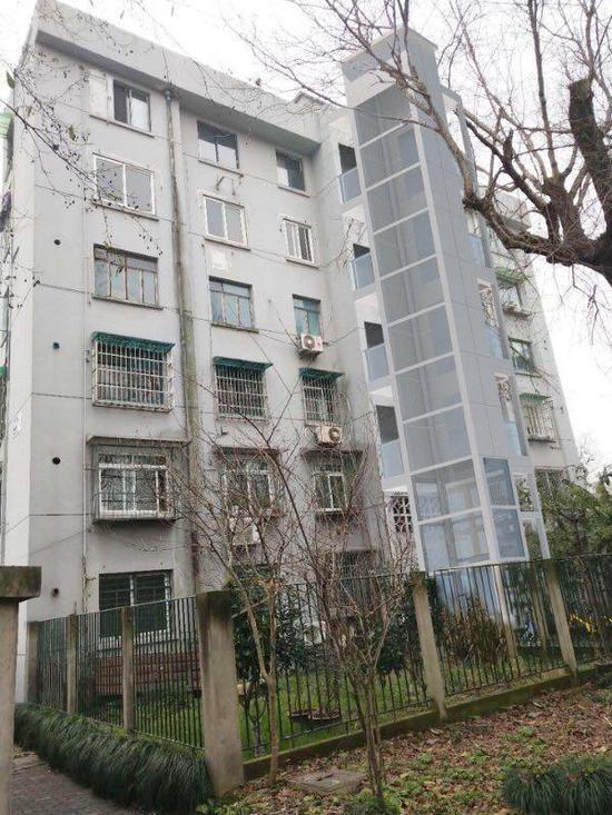 华家池34幢加装电梯效果图