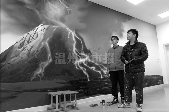温州2位90后墙绘师收益超群 每月接两三单收入