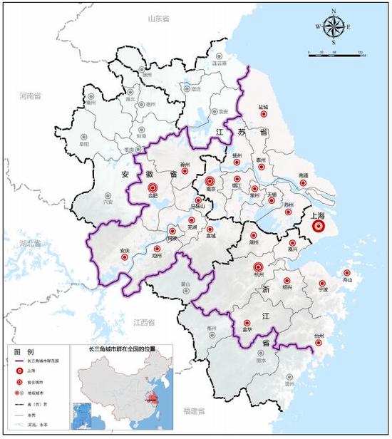 长三角城市群规划含浙8地市 杭州定位为大城市