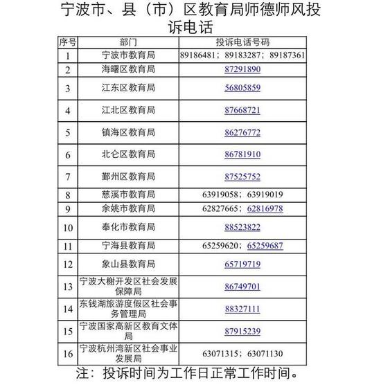 宁波教育局开通举报热线 有偿家教查实必究(图