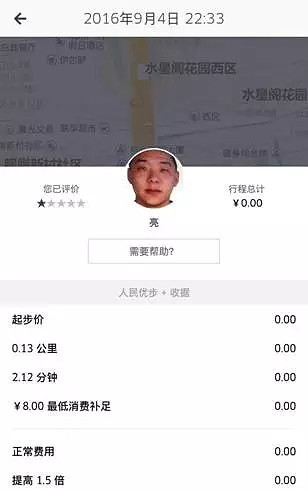 杭州优步现幽灵车司机头像恐怖 钱被扣了电话