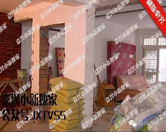 嘉兴1小区一楼装修敲掉两面承重墙 整幢楼邻居