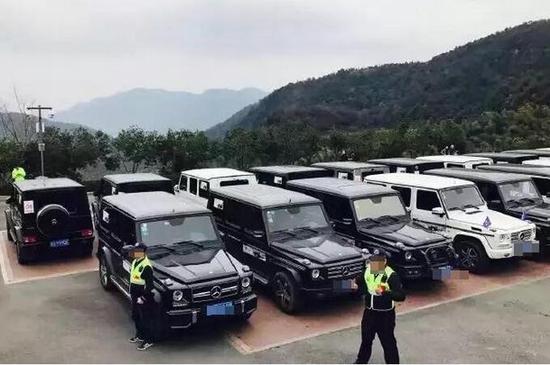 绍兴现最壕车友会 90辆奔驰大G车总价约1.5亿
