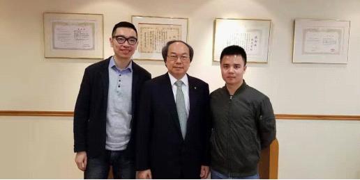 格家网络创始人李潇访问四洲集团香港公司。(从左依次为:格格家商务总监朱毅巍、香港四洲集团董事长戴德丰、格家网络创始人李潇)