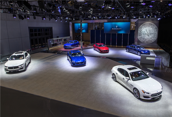 2017年上海车展玛莎拉蒂展台全景