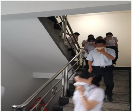 中国银行丽水市分行开展大楼消防应急处置演练