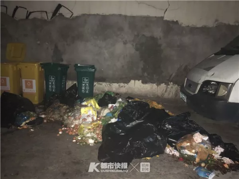 前天凌晨1点钟,垃圾收集点的垃圾