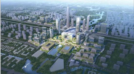 杭州西站枢纽核心区示意图