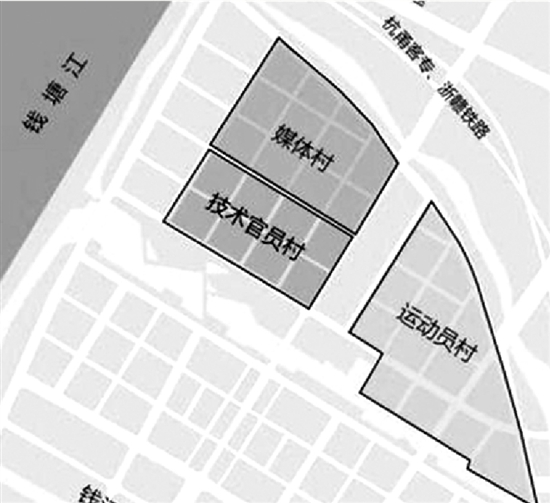 亚运村地块示意图