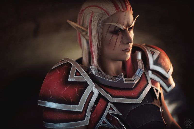 国外魔兽玩家精品CosPlay：克拉苏斯与红龙女王