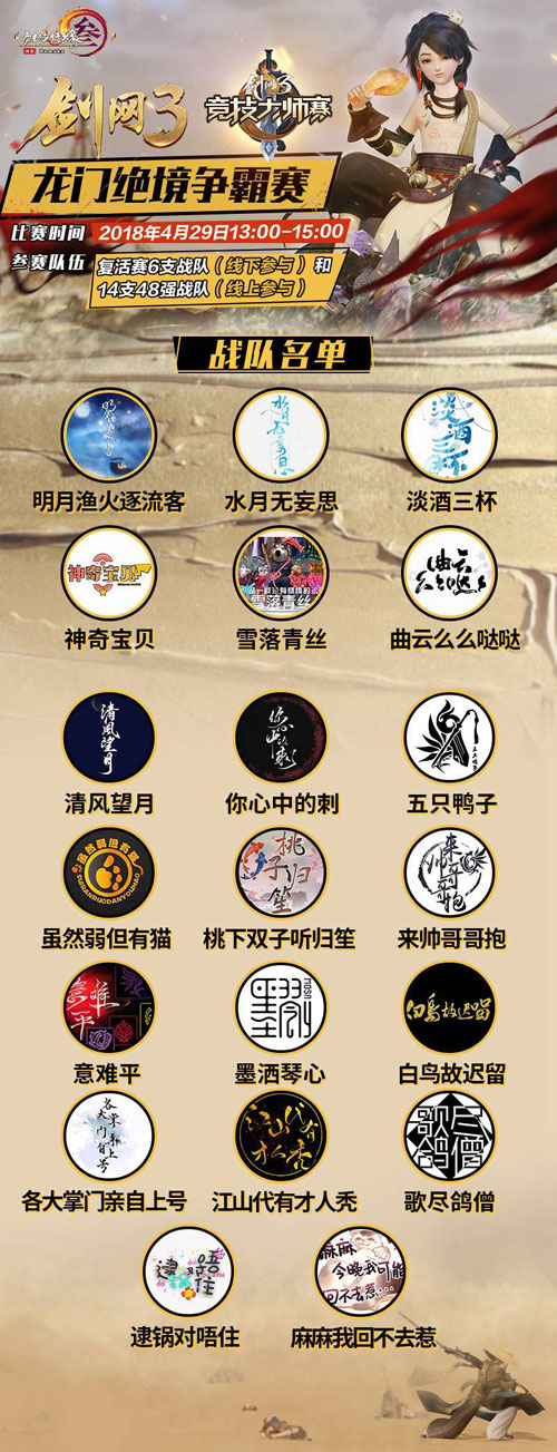 龙门绝境争霸赛队伍