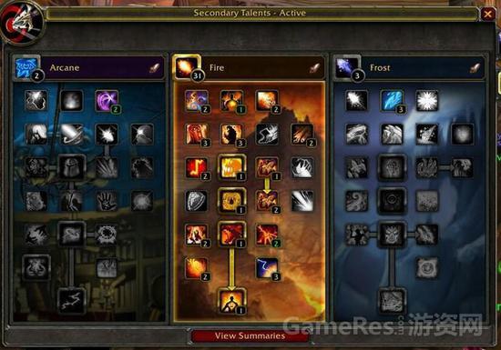 《魔兽世界》曾经法爷的天赋